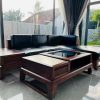 Sofa gỗ sồi màu óc chó